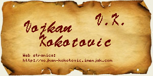 Vojkan Kokotović vizit kartica